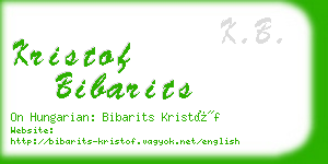 kristof bibarits business card